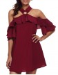 Rochie Bordo Vaporoasa 